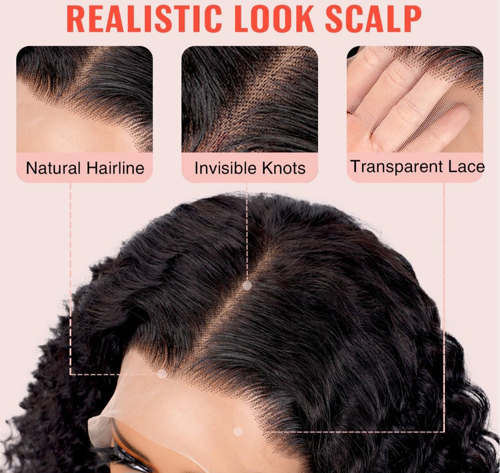 5×5 Glueless Deep Curly Human Hair Wig