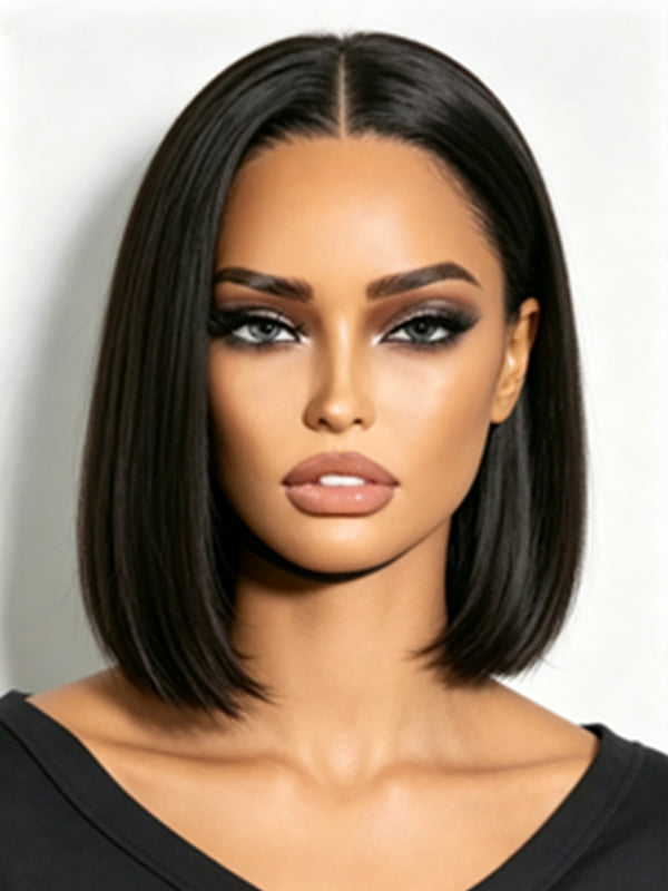 5×5 Glueless Straight Bob Wig – Double Drawn
