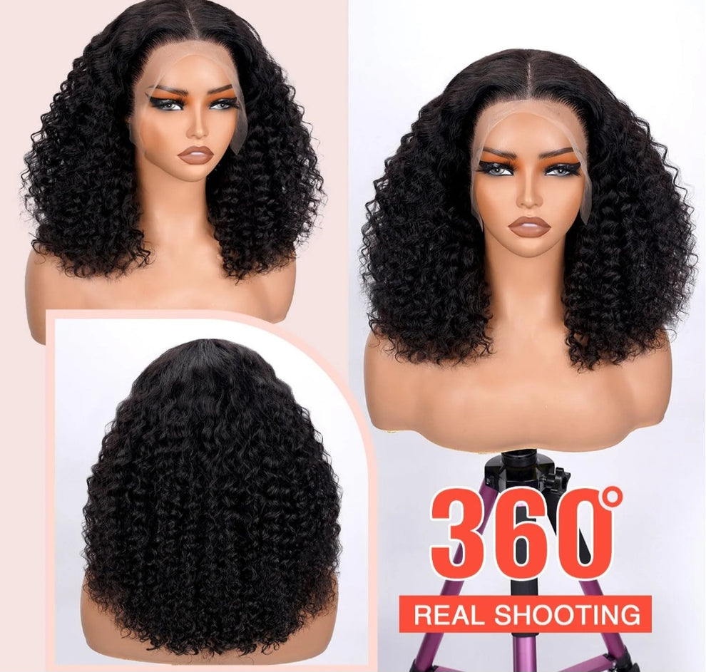5×5 Glueless Deep Curly Human Hair Wig