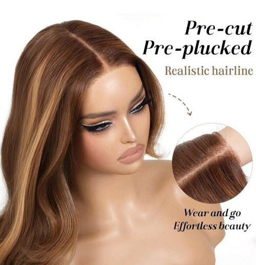 13×4 Honey Gold Body Wave Lace Front Wig – 28