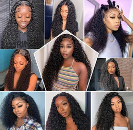 22" Brazilian Water Wave Glueless 13×4 Frontal Wig