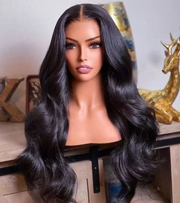 Black Body Wave Lace Frontal Wig – Human Blend
