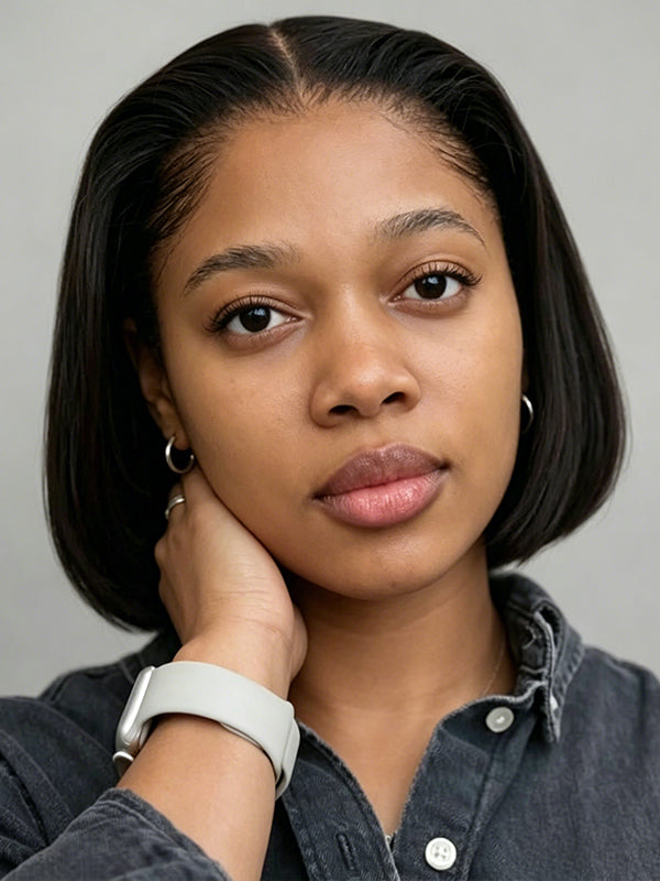 13×4 Straight Bob Lace Front Wig – 8" Natural Black